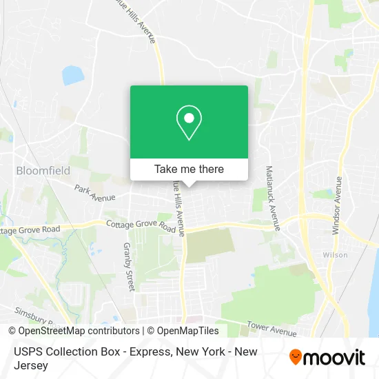 USPS Collection Box - Express map