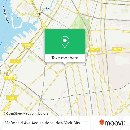 McDonald Ave Acquisitions map