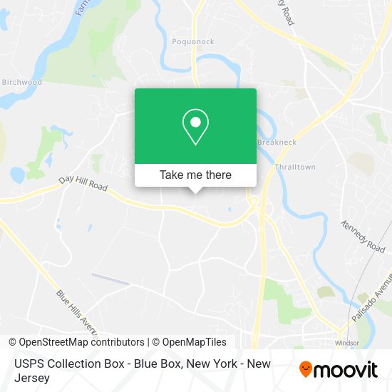 USPS Collection Box - Blue Box map