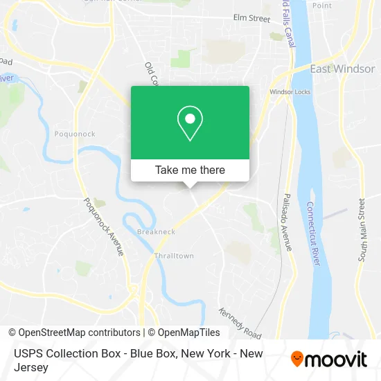 USPS Collection Box - Blue Box map