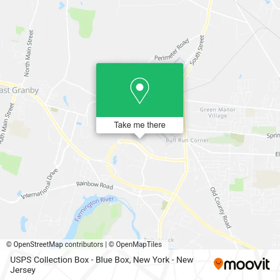 Mapa de USPS Collection Box - Blue Box
