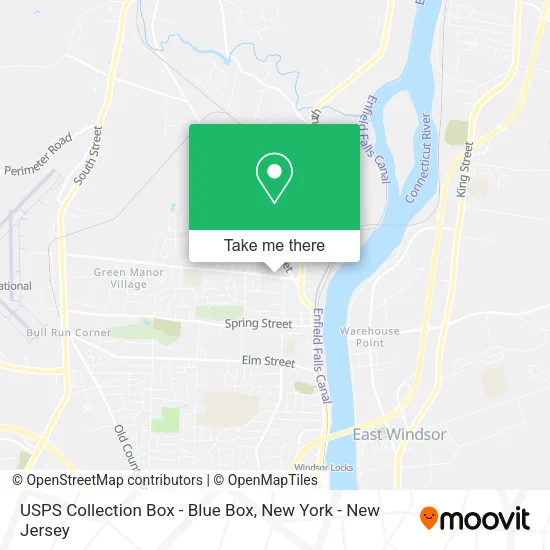 USPS Collection Box - Blue Box map