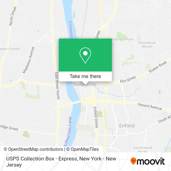 USPS Collection Box - Express map