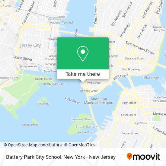 Mapa de Battery Park City School