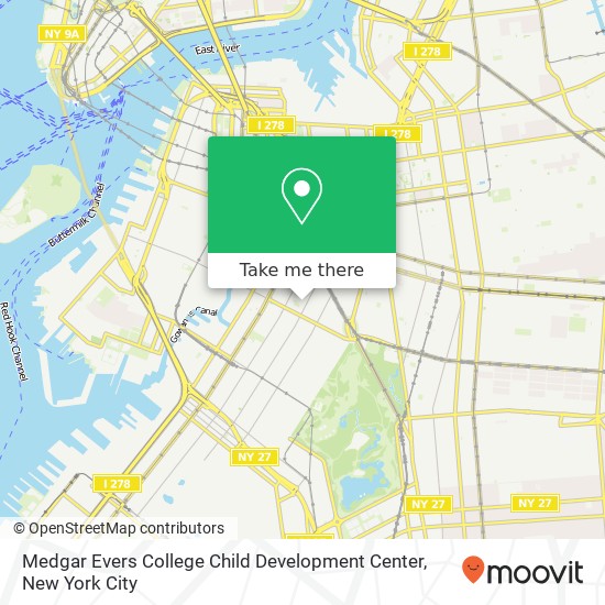 Medgar Evers College Child Development Center map