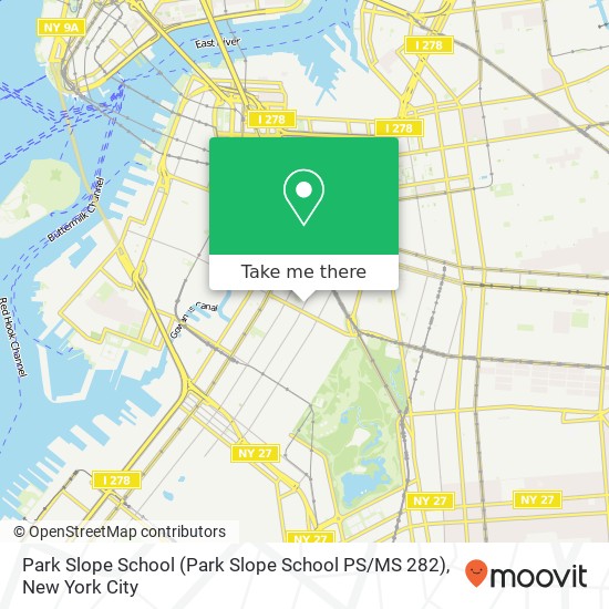 Mapa de Park Slope School (Park Slope School PS / MS 282)