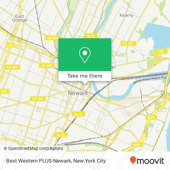 Best Western PLUS-Newark map