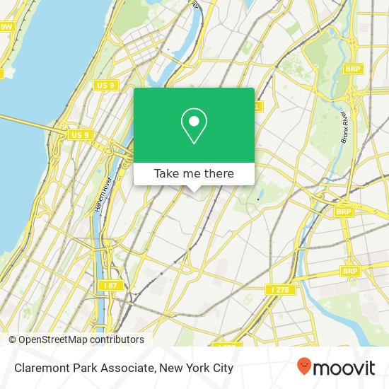 Mapa de Claremont Park Associate