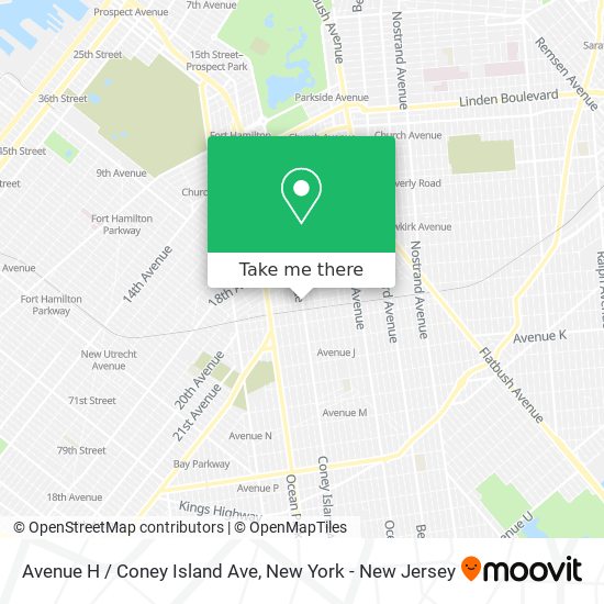 Avenue H / Coney Island Ave map