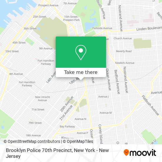 Mapa de Brooklyn Police 70th Precinct