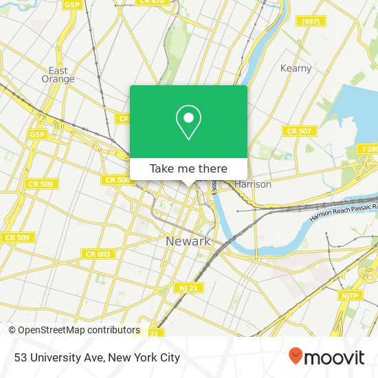 Mapa de 53 University Ave