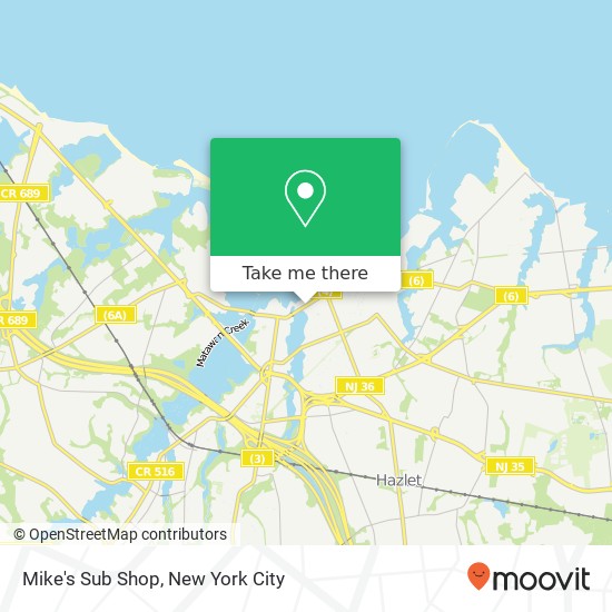 Mike's Sub Shop map