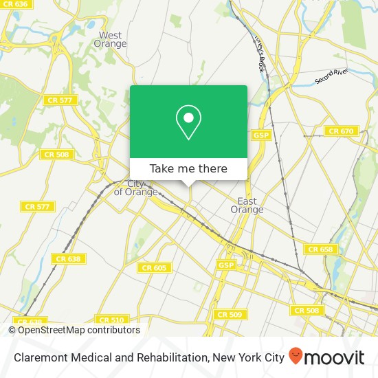 Mapa de Claremont Medical and Rehabilitation