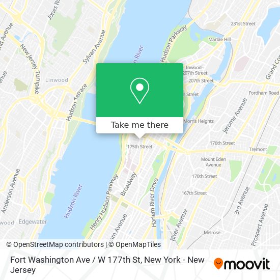 Fort Washington Ave / W 177th St map