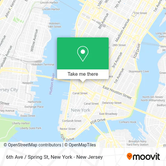 6th Ave / Spring St map