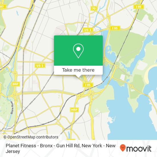 Mapa de Planet Fitness - Bronx - Gun Hill Rd