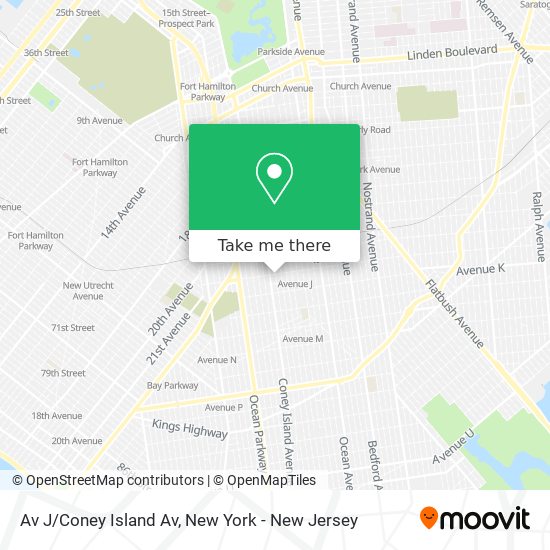 Mapa de Av J/Coney Island Av
