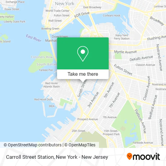 Carroll Street Station map