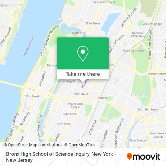 Bronx High School of Science Inquiry map