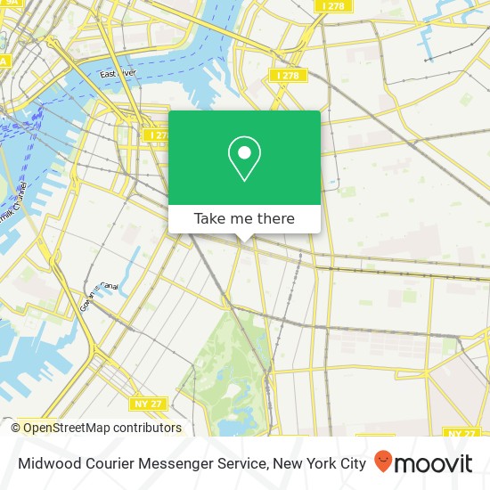 Midwood Courier Messenger Service map
