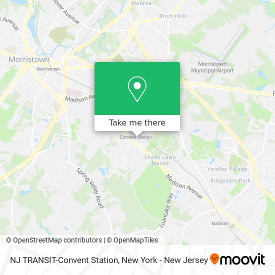 Mapa de NJ TRANSIT-Convent Station