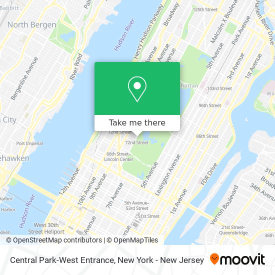 Central Park-West Entrance map