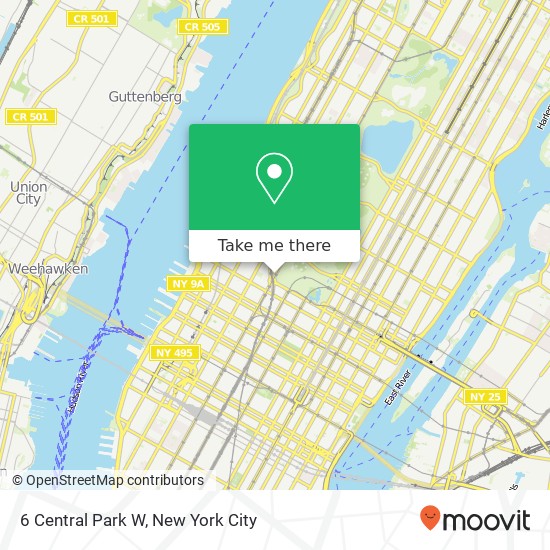 Mapa de 6 Central Park W
