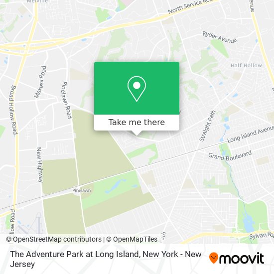 The Adventure Park at Long Island map
