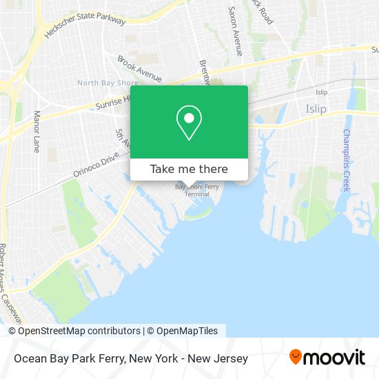 Mapa de Ocean Bay Park Ferry