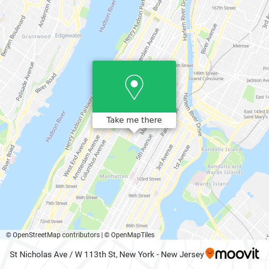 St Nicholas Ave / W 113th St map