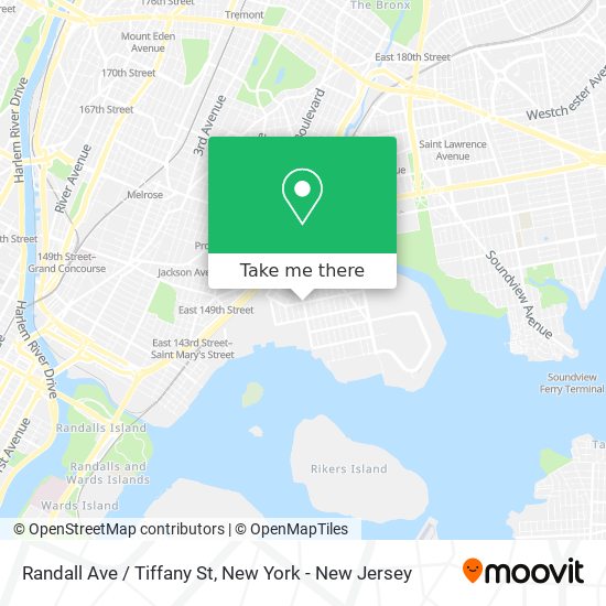 Randall Ave / Tiffany St map