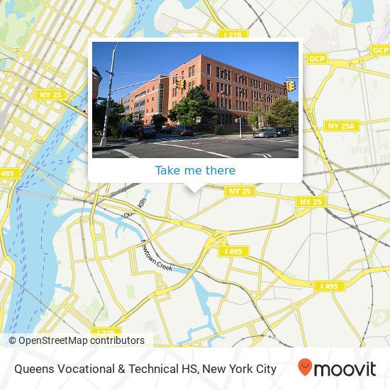 Mapa de Queens Vocational & Technical HS