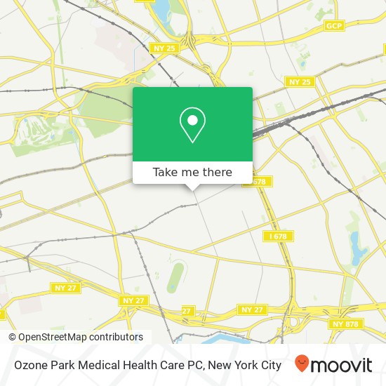 Mapa de Ozone Park Medical Health Care PC