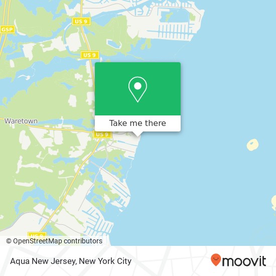 Mapa de Aqua New Jersey