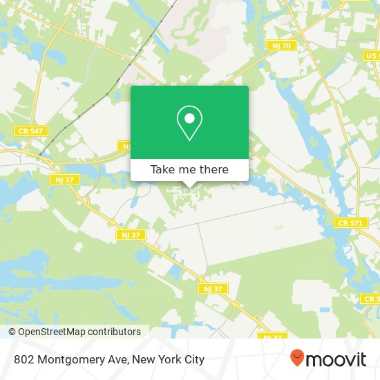 Mapa de 802 Montgomery Ave