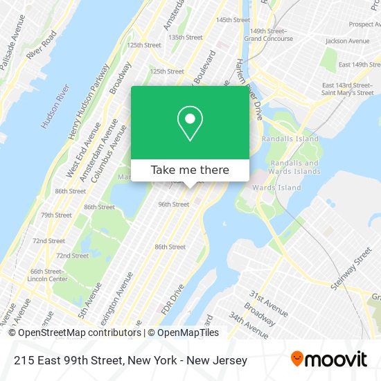 Mapa de 215 East 99th Street