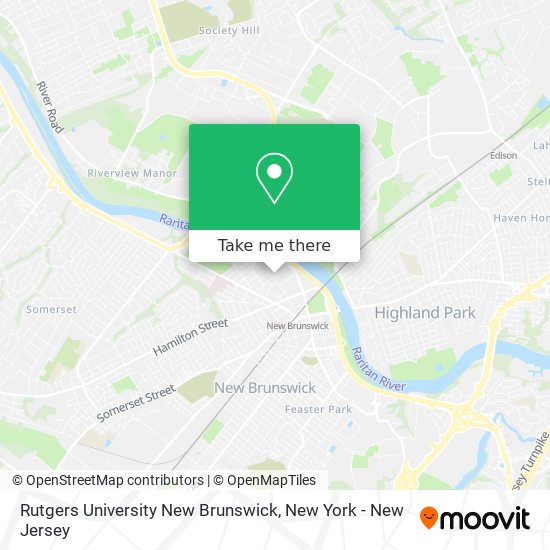 Mapa de Rutgers University New Brunswick