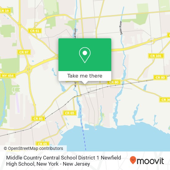 Middle Country Central School District 1 Newfield High School map