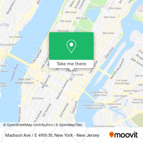Madison Ave / E 49th St map