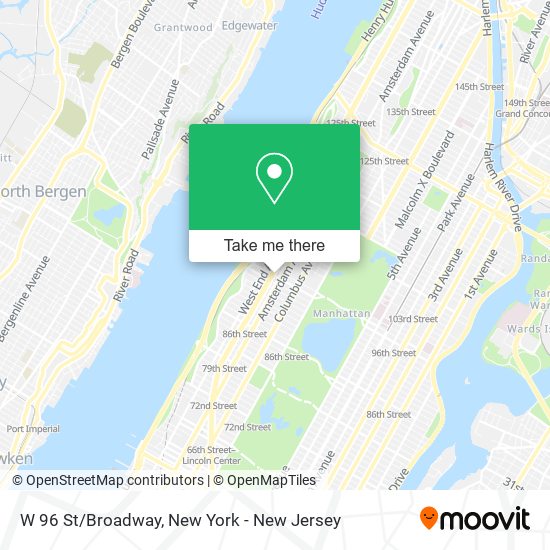 W 96 St/Broadway map