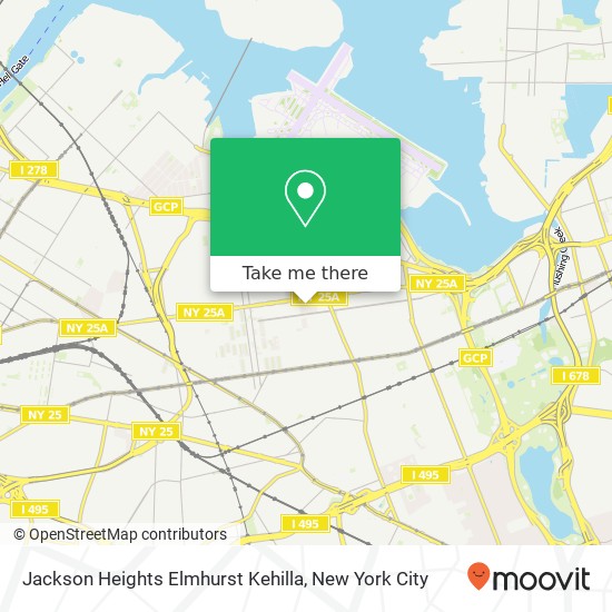 Mapa de Jackson Heights Elmhurst Kehilla