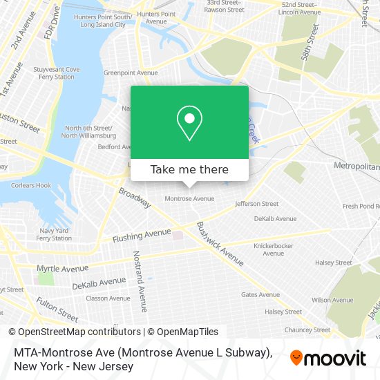 Mapa de MTA-Montrose Ave (Montrose Avenue L Subway)