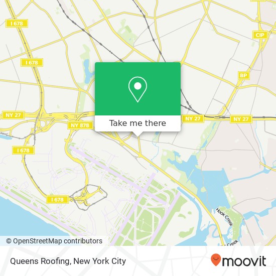 Mapa de Queens Roofing