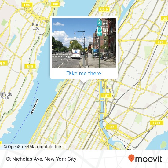 St Nicholas Ave map