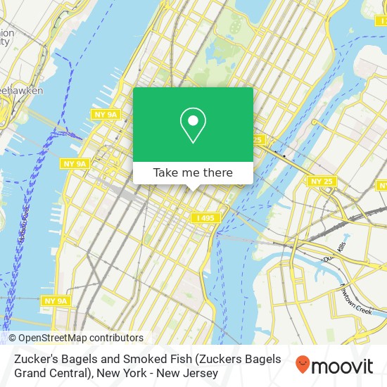 Zucker's Bagels and Smoked Fish (Zuckers Bagels Grand Central) map