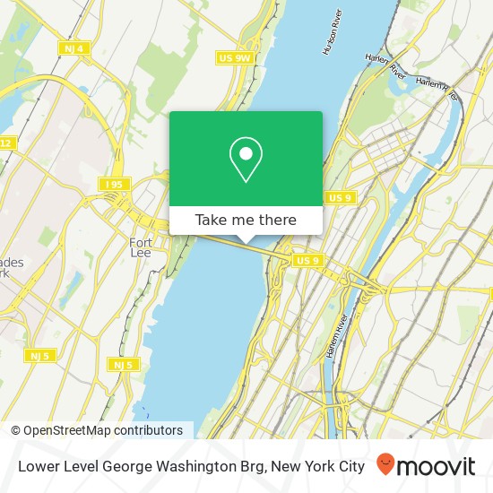 Mapa de Lower Level George Washington Brg