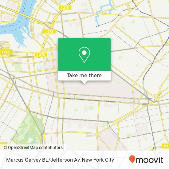 Mapa de Marcus Garvey BL/Jefferson Av