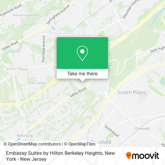 Embassy Suites by Hilton Berkeley Heights map