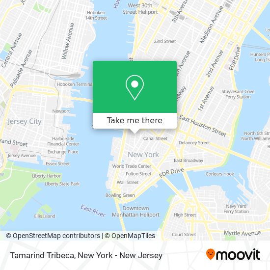 Tamarind Tribeca map