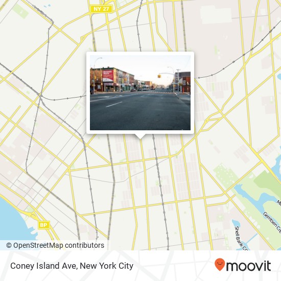Coney Island Ave map